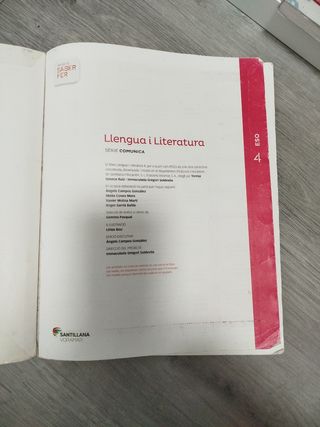 LLENGUA I LITERATURA SERIE COMUNICA 4 ESO SABER...