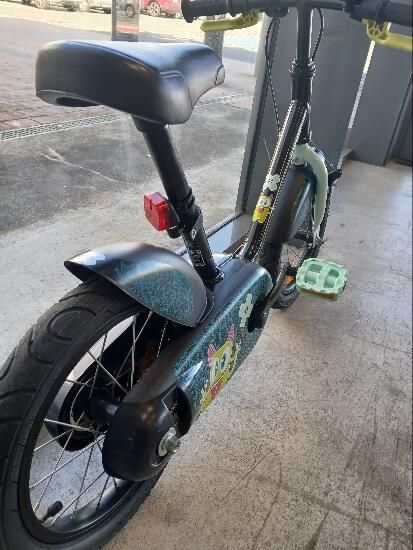 BICICLETA 14 PULGADAS BTWIN 500 MONSTERS NEGRA 3-4-5 AÑOS