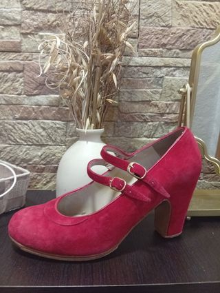 Zapatos Flamenco Profesionales Rojos
