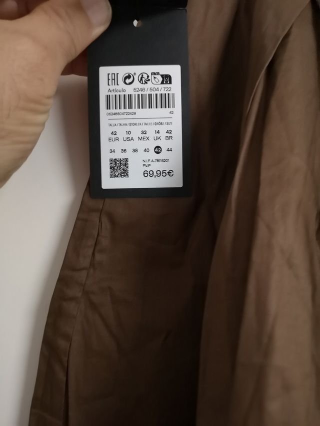 Falda Massimo Dutti Marrón