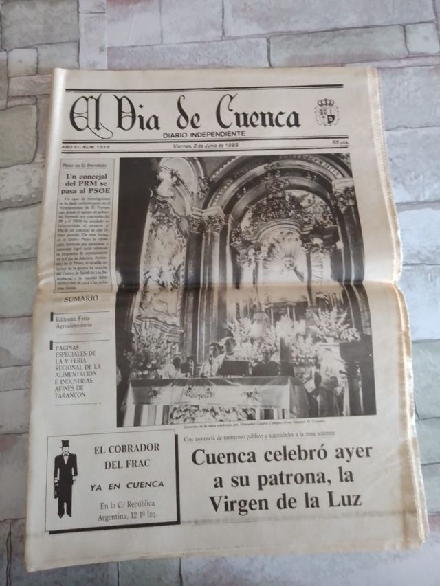 El día de Cuenca- 2 periódicos de 1989-