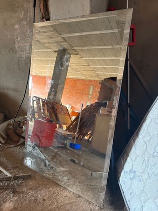 Espejo grande cristal metal