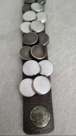 Bracciale Replay in cuoio con borchie