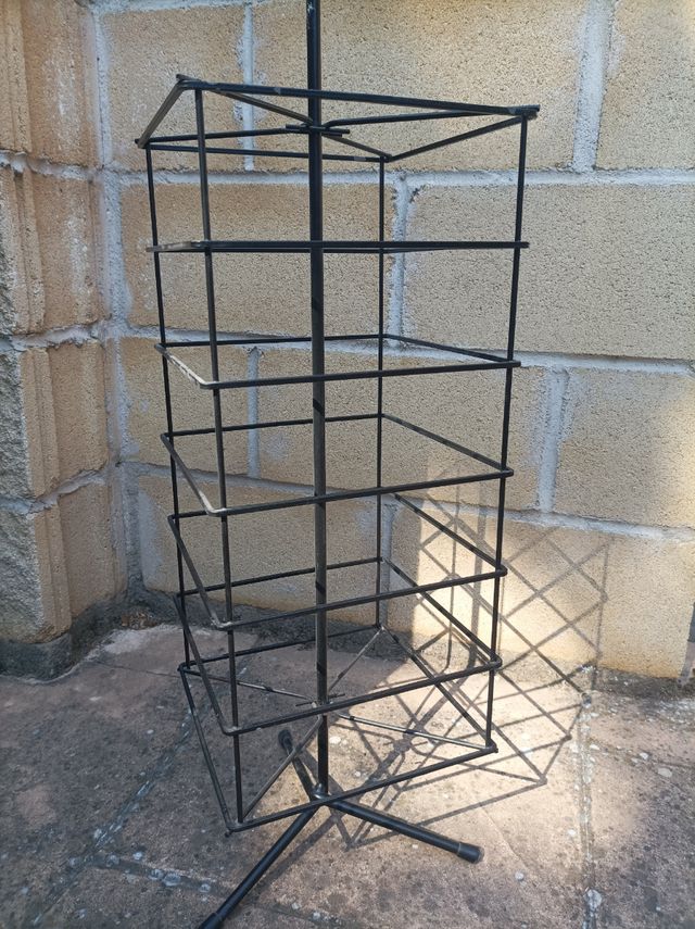 Expositor giratorio metálico negro
