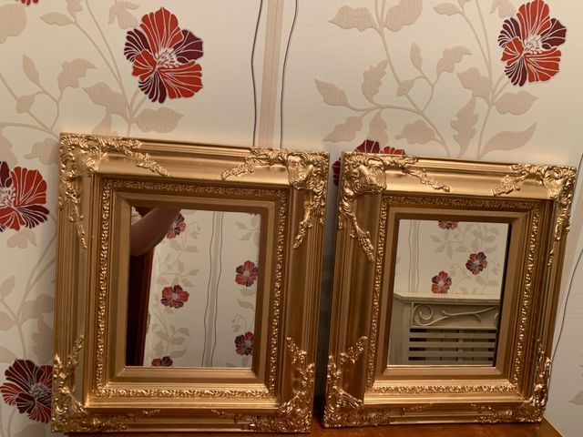 PAREJA ESPEJOS ESTILO BARROCO EN MADERA