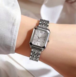 Reloj mujer plateado elegante metálico NUEVO ✨