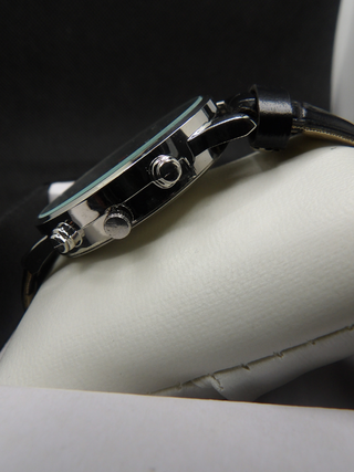 Orologio Uomo Sportivo Stile Crono Nero Argento