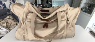 Bolso de viaje con ruedas beige