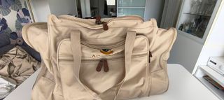 Bolso de viaje con ruedas beige