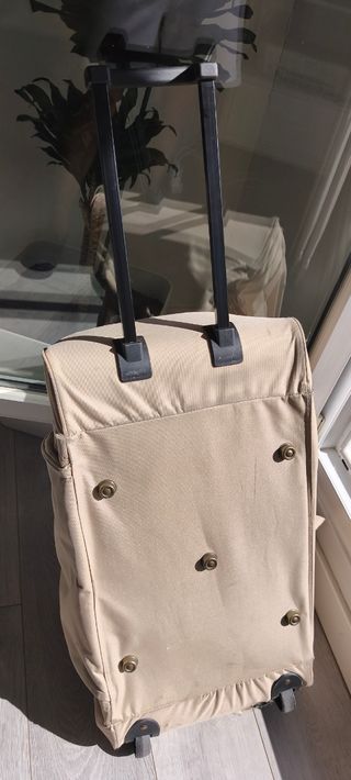 Bolso de viaje con ruedas beige