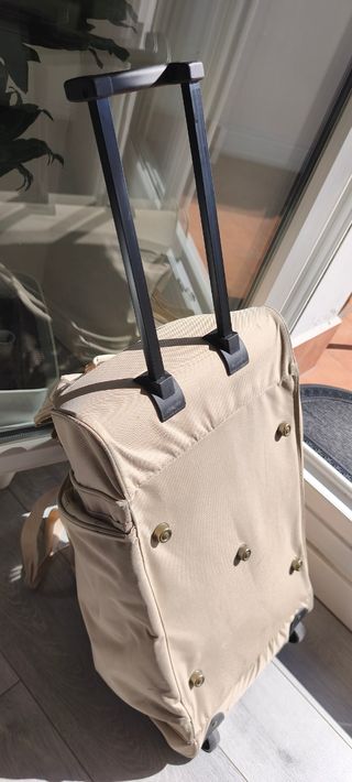 Bolso de viaje con ruedas beige