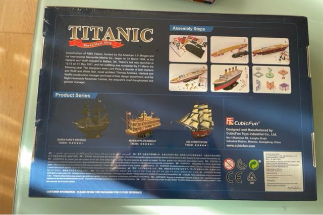 Puzzle 3D Titanic CubicFun Royal Mail Ship