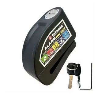 Candado moto. Alarma pinza de disco de freno negro