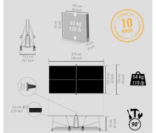 Mesa de Ping Pong Plegable