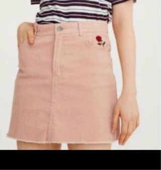 Falda pana rosa Pull&Bear Talla XS