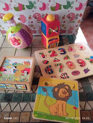 Lote Juguetes Bebé VTech y Puzzles