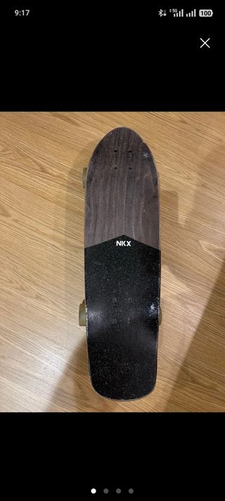 Skate NKX Negro y Madera