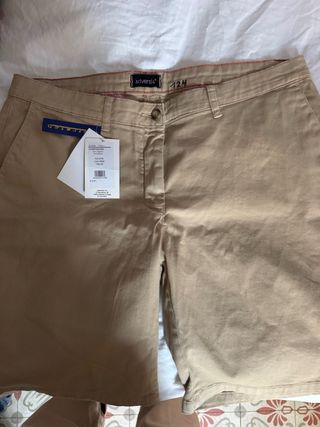 Pantalones cortos beige hombre talla 44