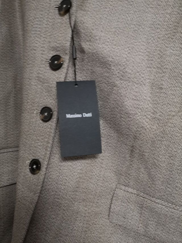 Chaqueta Massimo Dutti Beige/Gris