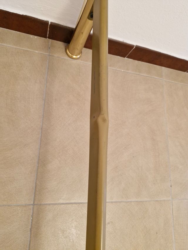 Letto matrimoniale in ottone dorato