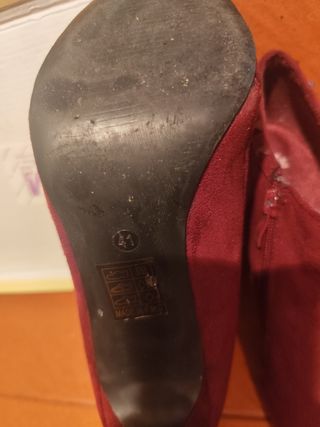 Botines granates tacón alto