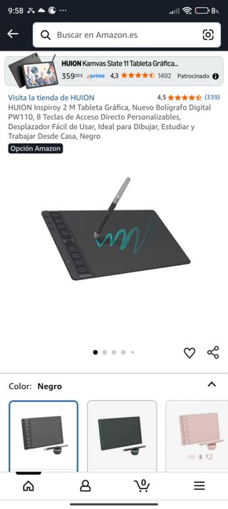 Huion Inspiroy 2 Tableta Gráfica