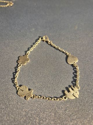 Pulsera Tous Plata Corazón Flor Oso Pájaro