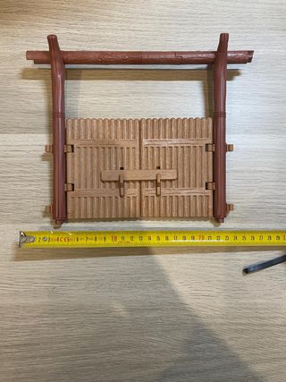 Playmobil puerta y vallas de madera
