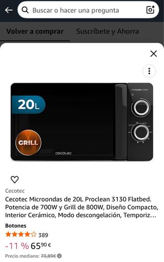 Microondas Cecotec  NUEVO
