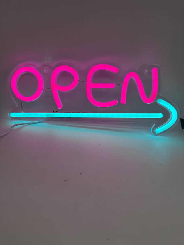 Cartel Neón LED Open - Abierto