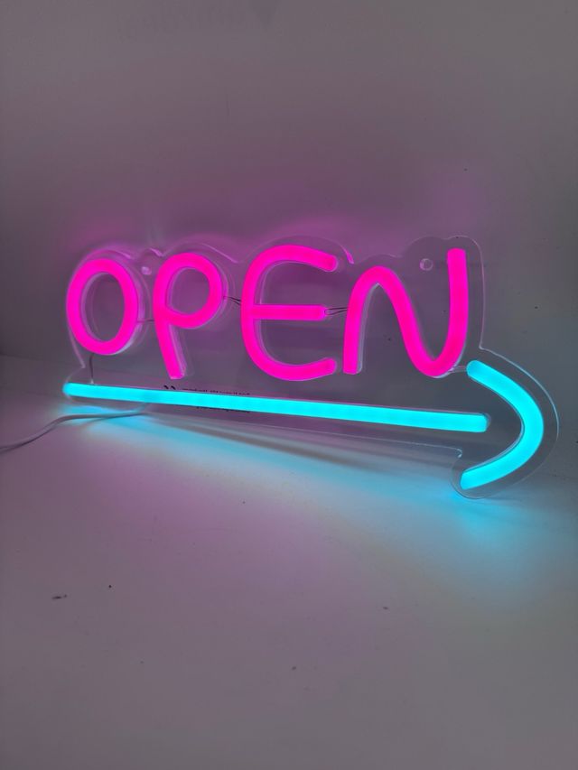 Cartel Neón LED Open - Abierto