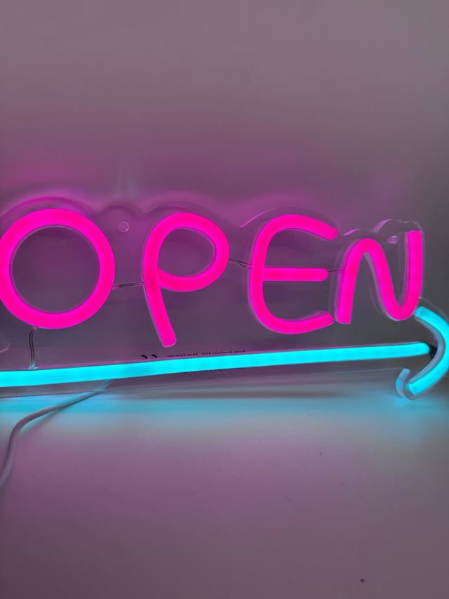 Cartel Neón LED Open - Abierto