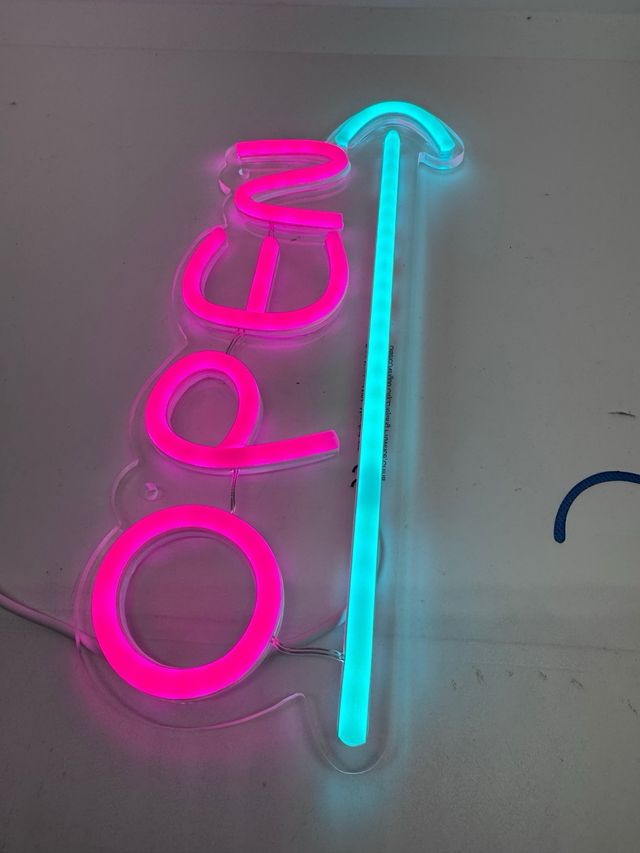 Cartel Neón LED Open - Abierto