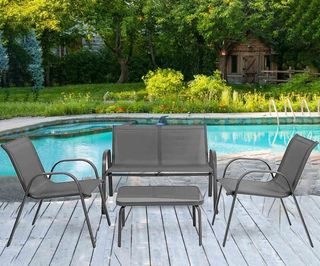 Sofá + 2 Sillas + Mesa Cristal Templado