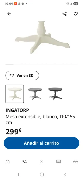 Mesa extensible INGA TORP Ikea