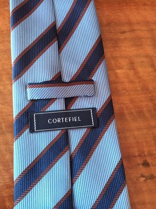 Corbata Cortefiel Rayas Azul y Marrón