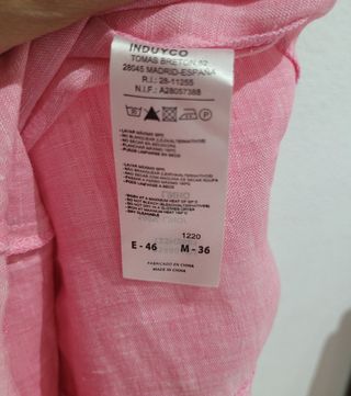 VESTIDO ROSA SÍNTESIS TALLA 46.