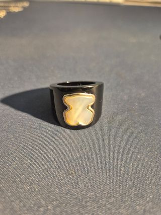 Anillo Tous Negro y Blanco Oso
