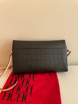 Bolso Carolina Herrera Inro Piel Negro Tatuado