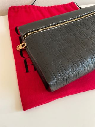 Bolso Carolina Herrera Inro Piel Negro Tatuado