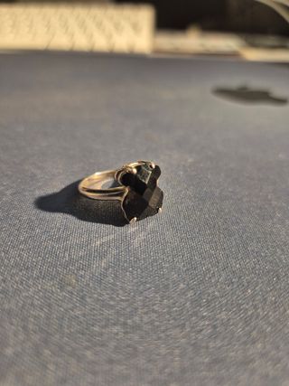 Anillo Tous Oso Negro Plata Talla 11