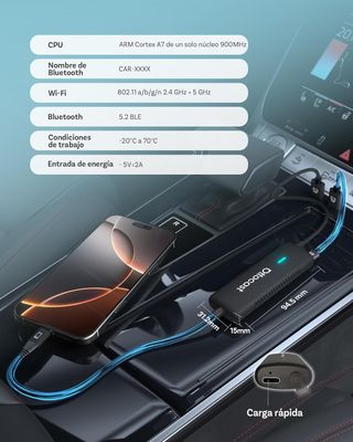 Adaptador CarPlay Ottocast Mirror Touch