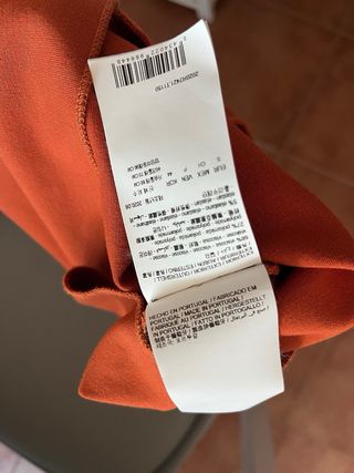 Blusa Bimba y Lola S Naranja Botones Asimétricos