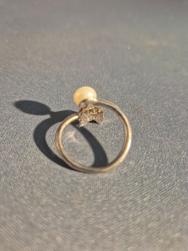 Anillo Tous Plata Perla talla 11