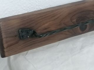 Perchero rústico madera y metal