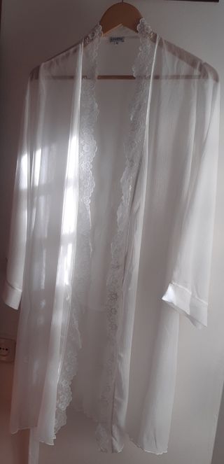 Bata Novia Ivette Encaje Blanco Nacar Talla M