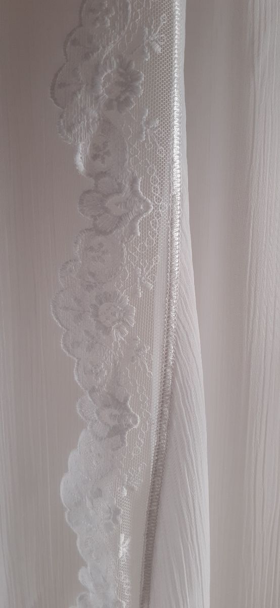 Bata Novia Ivette Encaje Blanco Nacar Talla M