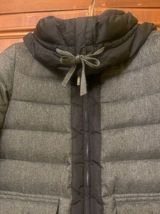 Max Mara plumífero gris y negro