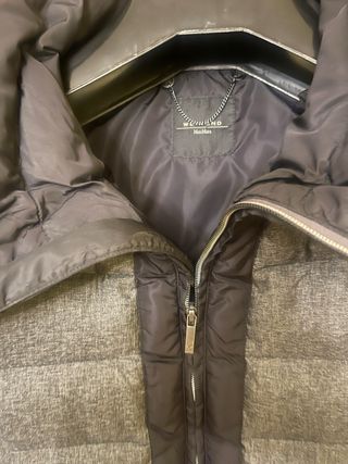 Max Mara plumífero gris y negro