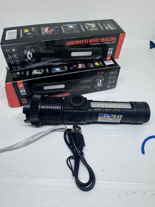 Linterna Táctica Zoom USB Potente